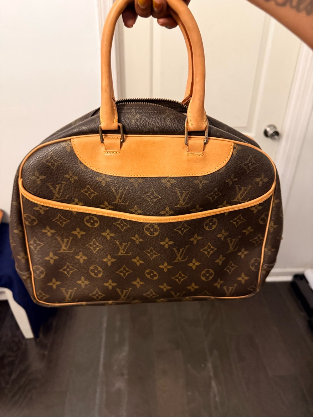 Louis Vuitton Monogram Canvas Satchel in Brown and Tan